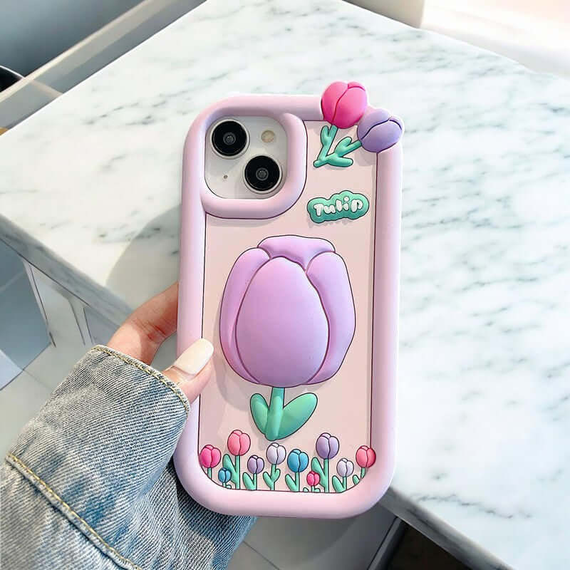 Meredith - Coque de Téléphone Délice de Tulipes Pastel